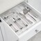 mDesign Expandable Plastic Kitchen Drawer Storage Cutlery Tray, 2 Pack - Clear